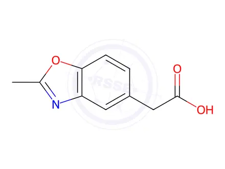 Chemical structure of 2-(2-methyl-1,3-benzoxazol-5-yl)acetic acid