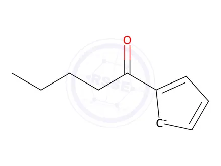 Chemical structure of valerylferrocene