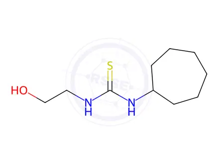 Chemical structure of N-cycloheptyl-N''-(2-hydroxyethyl)thiourea