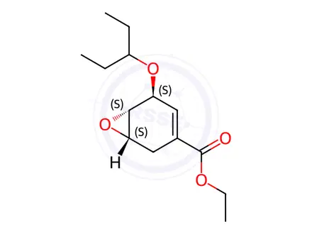 Chemical structure of (1S,5S,6S)-Ethyl 5-(pentan-3-yloxy)-7-oxabicyclo[4.1.0]hept-3-ene-3-carboxylate