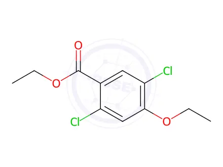 Chemical structure of Benzoic acid, 2,5-dichloro-4-ethoxy-, ethyl ester
