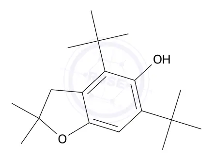 Chemical structure of 4,6-Di-tert-butyl-2,2-dimethyl-2,3-dihydrobenzofuran-5-ol