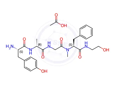 Chemical structure of DAMGO acetate