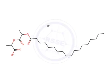 Chemical structure of potassium 2-(1-carboxylatoethoxy)-1-methyl-2-oxoethyl oleate