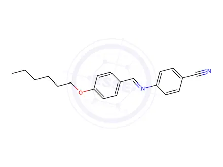 Chemical structure of 4'-Hexyloxybenzylidene-4-cyanoaniline