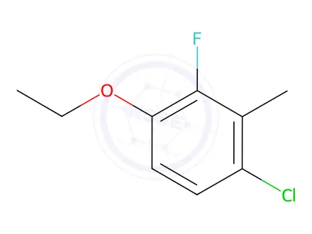 Chemical structure of Benzene, 1-chloro-4-ethoxy-3-fluoro-2-methyl-