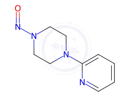 Chemical structure of 1-nitroso-4-(pyridin-2-yl)piperazine