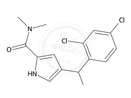 Chemical structure of 4-((2,4-Dichlorophenyl)(hydroxy)methyl)-N,N-dimethyl-1H-pyrrole-2-carboxamide