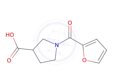Chemical structure of 1-(Furan-2-carbonyl)pyrrolidine-3-carboxylic Acid