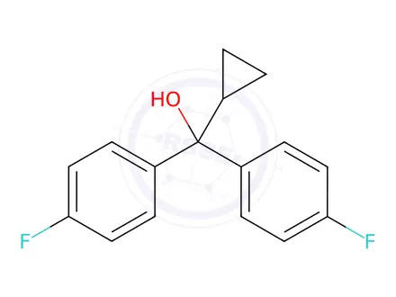 Chemical structure of Cyclopropylbis(4-fluorophenyl)methanol