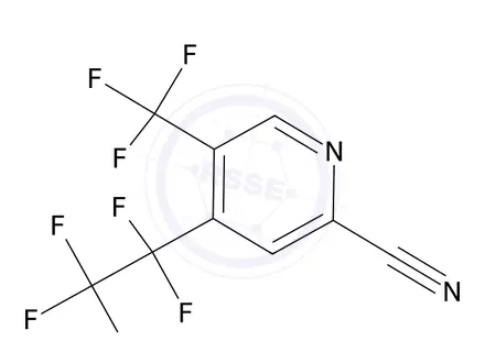 Chemical structure of 4-Pentafluoroethyl-5-trifluoromethyl-pyridine-2-carbonitrile
