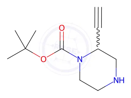 Chemical structure of tert-butyl 2-ethynylpiperazine-1-carboxylate