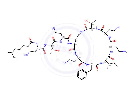 Chemical structure of Polymyxin B1 Isoleucine