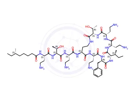 Chemical structure of Polymyxin B1-1