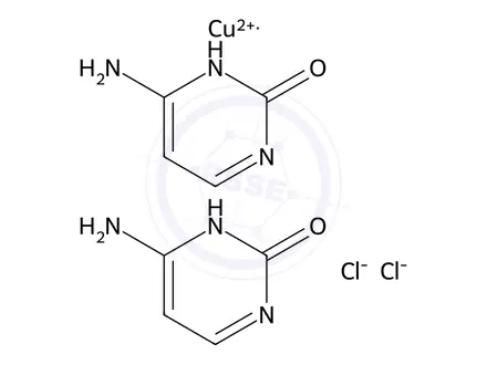 Chemical structure of dichlorobis(cytosine)copper(II)