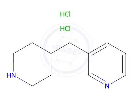 Chemical structure of 3-(4-Piperidinylmethyl)pyridine Hydrochloride (1:2)
