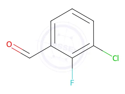 Chemical structure of 3-Chloro-2-fluorobenzaldehyde