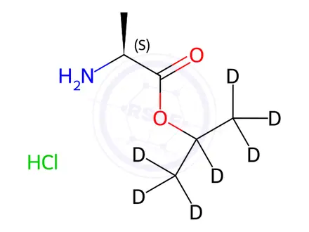 Chemical structure of (S)-Isopropyl-2-aminopropanoate-d7 Hydrochloride