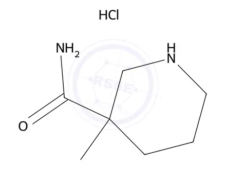 Chemical structure of 3-Methylpiperidine-3-carboxamide hydrochloride