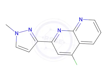 Chemical structure of 4-Chloro-2-(1-methyl-1H-pyrazol-3-yl)-1,8-naphthyridine
