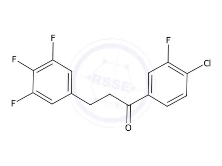 Chemical structure of 1-(4-Chloro-3-fluorophenyl)-3-(3,4,5-trifluorophenyl)propan-1-one