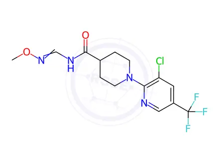 Chemical structure of 1-[3-chloro-5-(trifluoromethyl)-2-pyridinyl]-N-[(methoxyamino)methylene]-4-piperidinecarboxamide