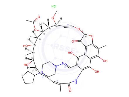 Chemical structure of Rifapentine hydrochloride