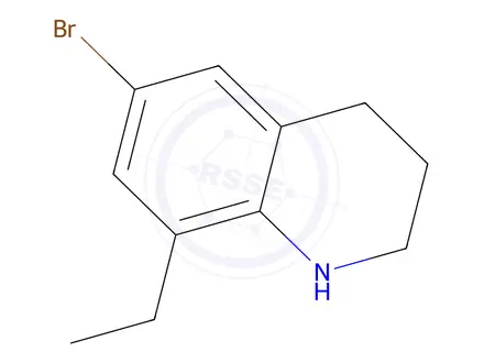 Chemical structure of 6-bromo-8-ethyl-1,2,3,4-tetrahydroquinoline