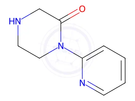Chemical structure of 1-Pyridin-2-ylpiperazin-2-one, 97%