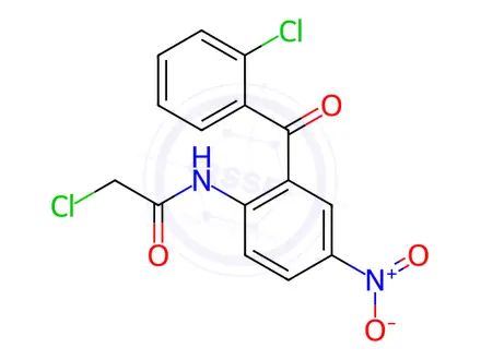 Chemical structure of Clonazepam Chloroacetamido Impurity 1