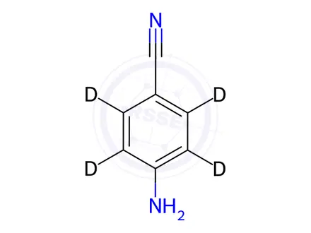 Chemical structure of 4-Aminobenzonitrile-2,3,5,6-d4