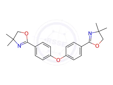Chemical structure of Oxazole, 2,2′-(oxydi-4,1-phenylene)bis[4,5-dihydro-4,4-dimethyl-