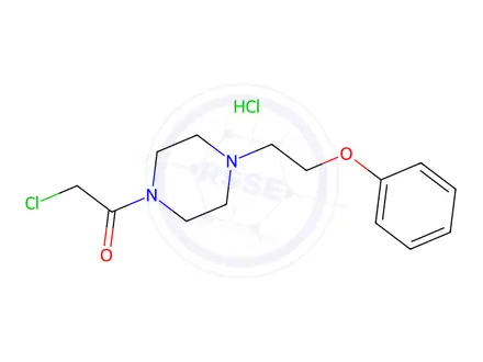 Chemical structure of 2-Chloro-1-[4-(2-phenoxyethyl)piperazin-1-yl]ethan-1-one hydrochloride