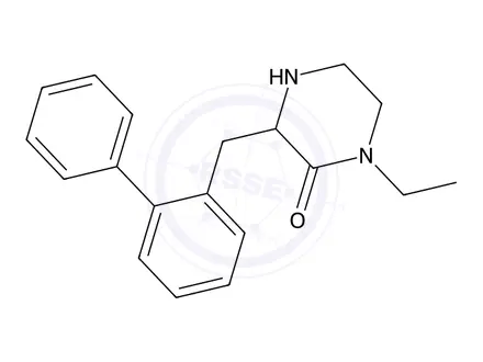 Chemical structure of 3-Biphenyl-2-ylmethyl-1-ethyl-piperazin-2-one