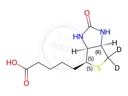 Chemical structure of Vitamin B7-[D2]