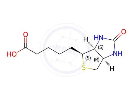 Chemical structure of Biotin