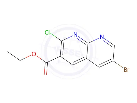 Chemical structure of Ethyl 6-Bromo-2-chloro-1,8-naphthyridine-3-carboxylate
