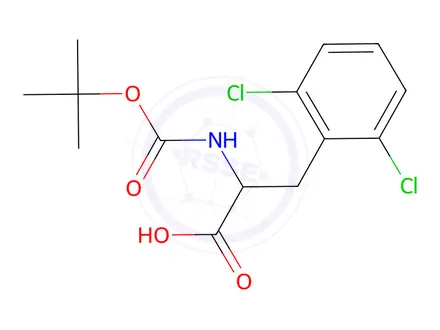 Chemical structure of 2-((Tert-butoxycarbonyl)amino)-3-(2,6-dichlorophenyl)propanoic acid