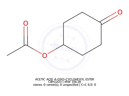 Chemical structure of ACETIC ACID 4-OXO-CYCLOHEXYL ESTER