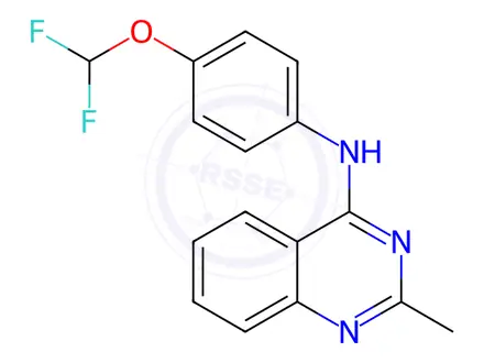 Chemical structure of N-(4-(Difluoromethoxy)phenyl)-2-methylquinazolin-4-amine