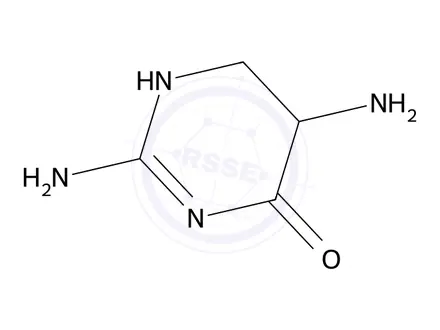 Chemical structure of 2,5-Diamino-5,6-dihydropyrimidin-4(1H)-one
