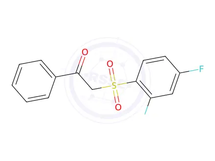 Chemical structure of 2-((2,4-Difluorophenyl)sulfonyl)-1-phenylethan-1-one