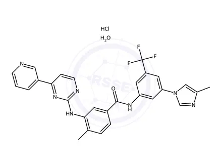 Chemical structure of Nilotinib Hydrochloride Monohydrate Working Standard (Secondary Reference Standard)