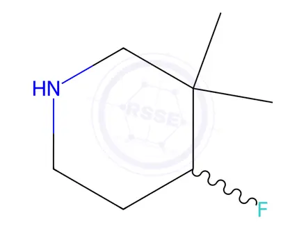 Chemical structure of 4-Fluoro-3,3-dimethylpiperidine