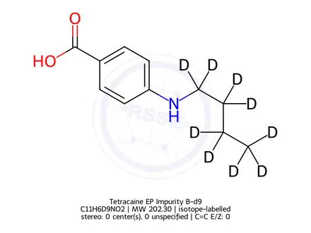 Chemical structure of Tetracaine EP Impurity B-d9