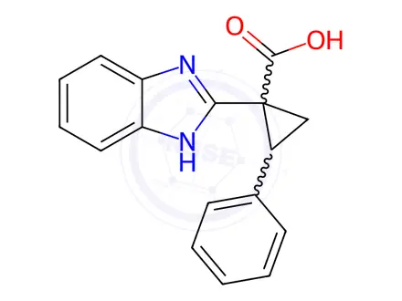 Chemical structure of 1-(1h-1,3-Benzodiazol-2-yl)-2-phenylcyclopropane-1-carboxylic acid