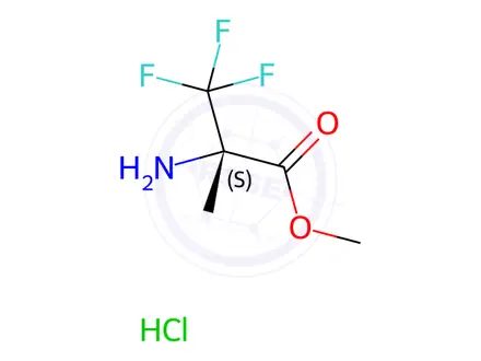 Chemical structure of methyl (S)-2-amino-3,3,3-trifluoro-2-methylpropanoate hydrochloride