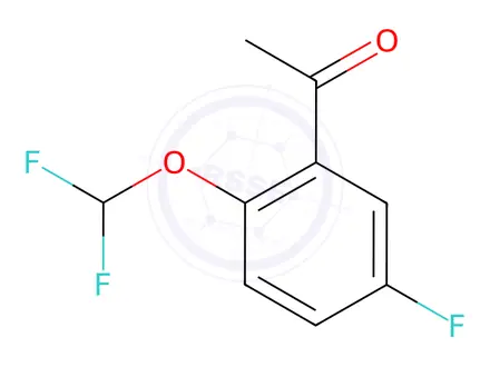 Chemical structure of Ethanone, 1-[2-(difluoromethoxy)-5-fluorophenyl]-