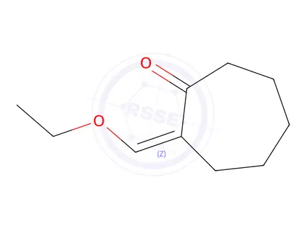 Chemical structure of 2-(Ethoxymethylene)cycloheptan-1-one