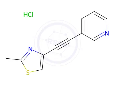 Chemical structure of MTEP Hydrochloride